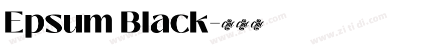 Epsum Black字体转换